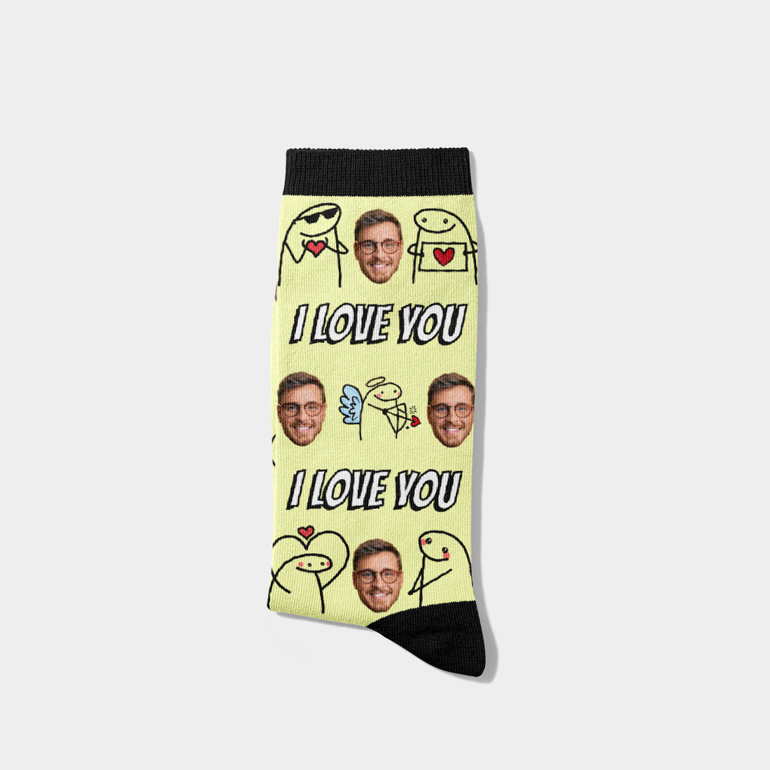 Personalisierte Ich liebe Dich Socken