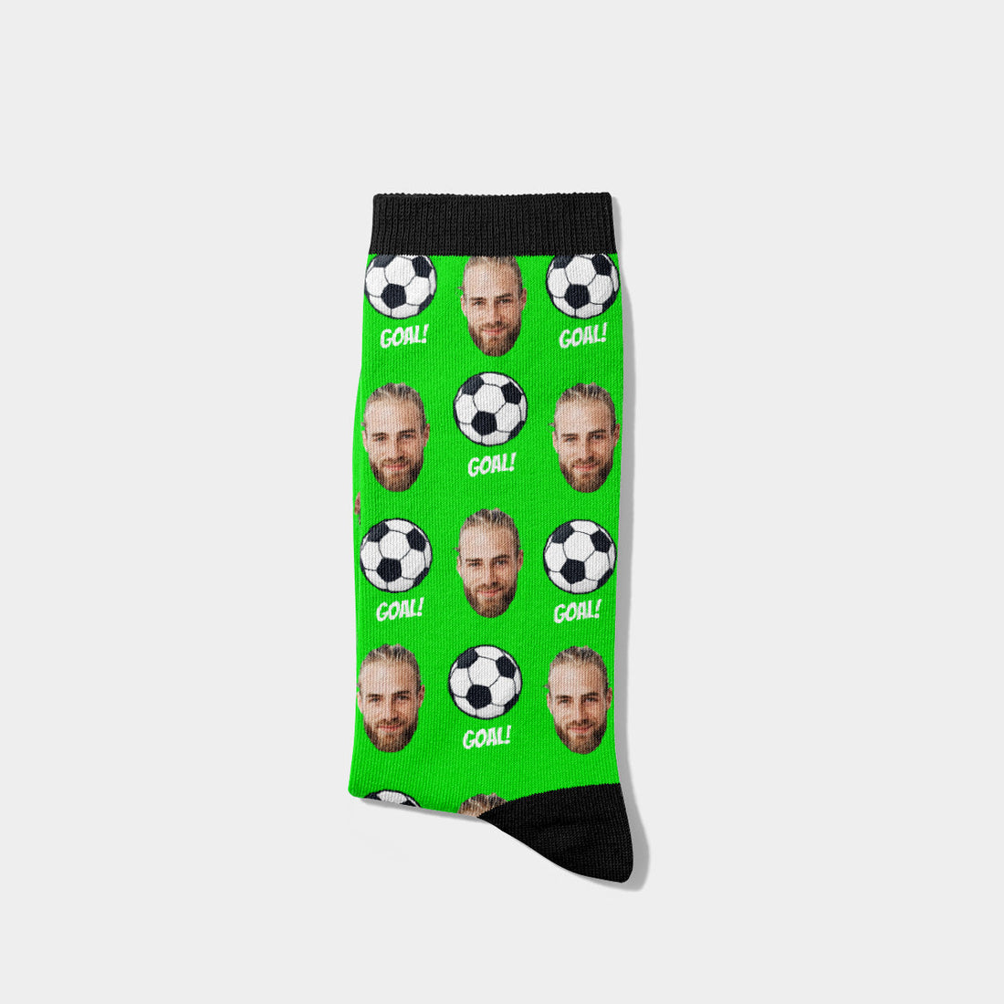 Personalisierte Fußball Socken mit Gesicht