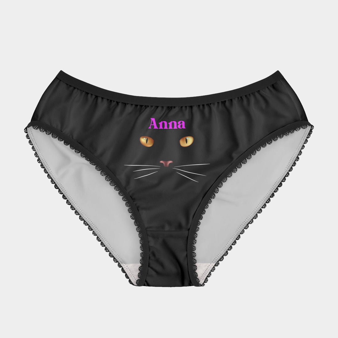 Personalisierte Unterwäsche Für Frauen Katze Mit Name