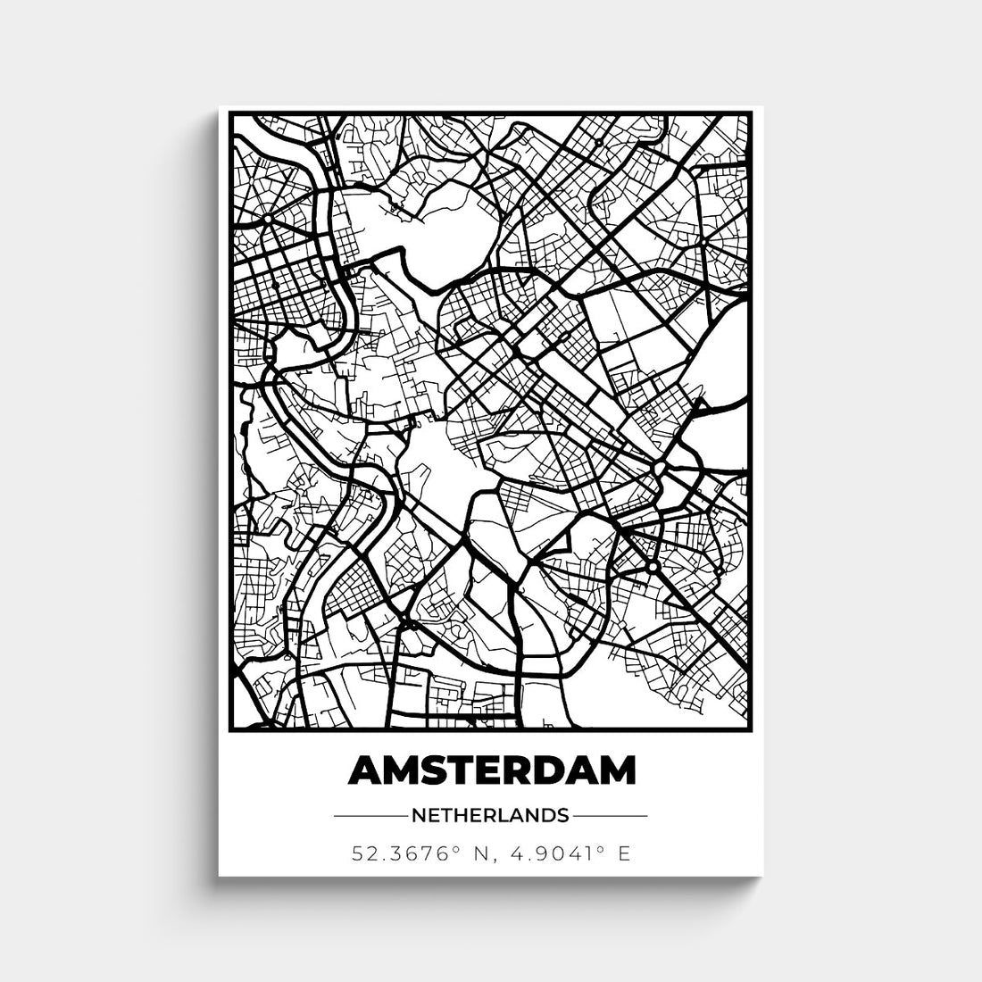 Personalisiertes Poster Stadtkarte Mit Koordinaten