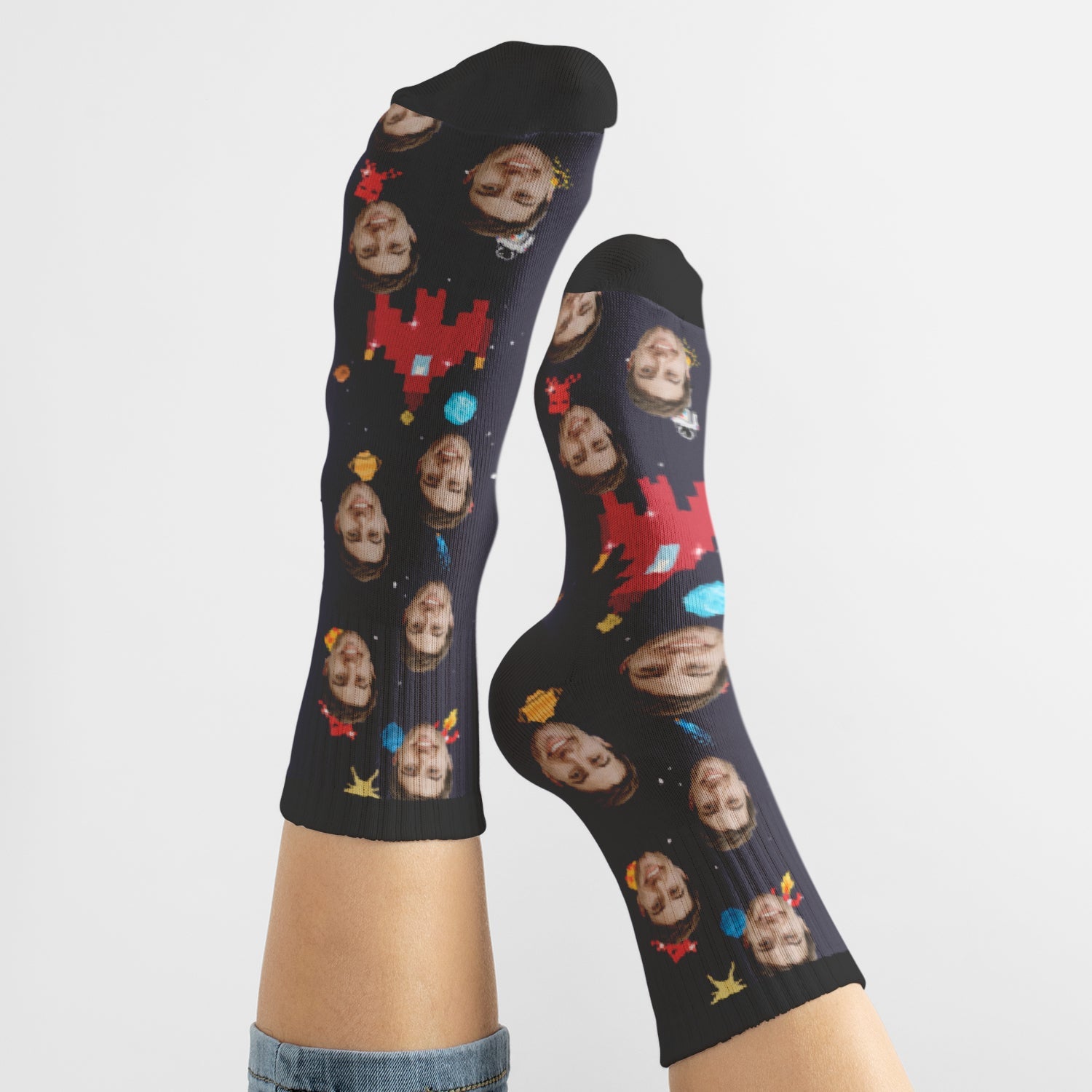 Personalisierte Weltraumspiel-Socken