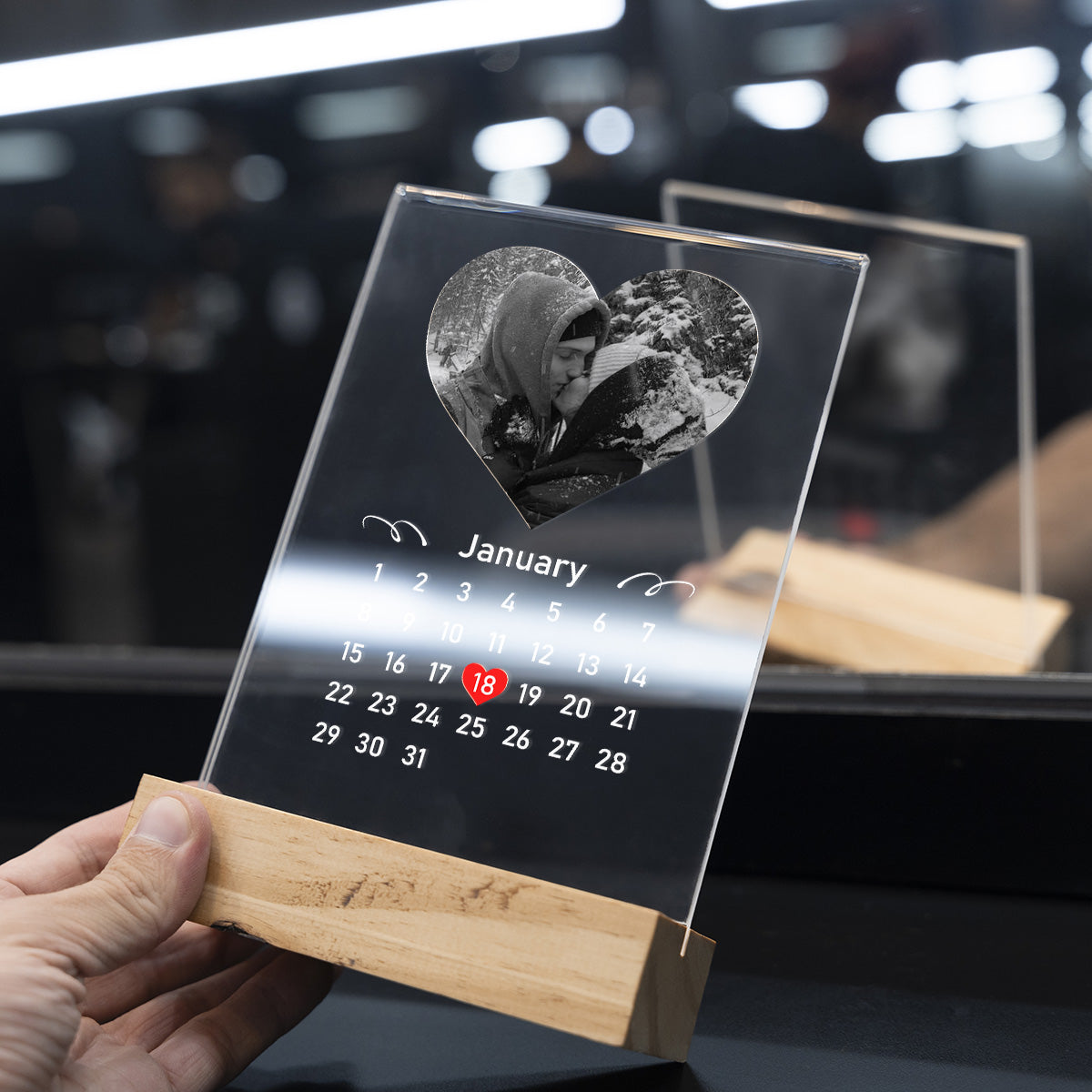 Personalisierte Transparente Plakette Kalender Mit Foto