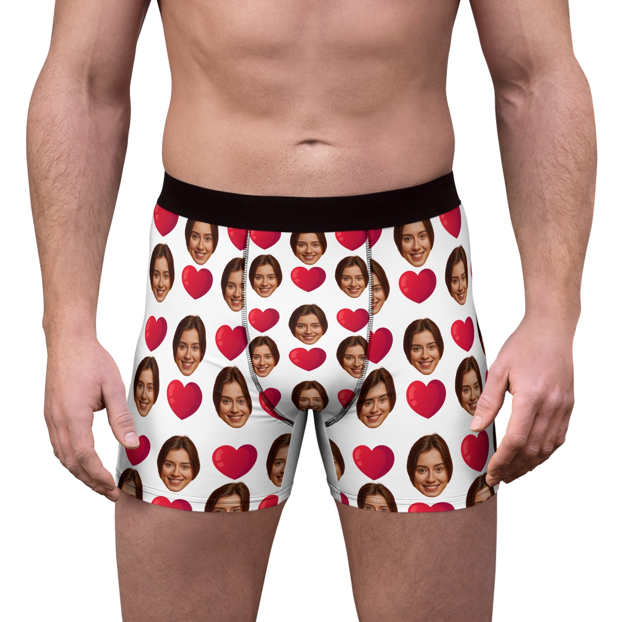 Personalisierte Boxershorts Für Männer Mit Herz Und Foto
