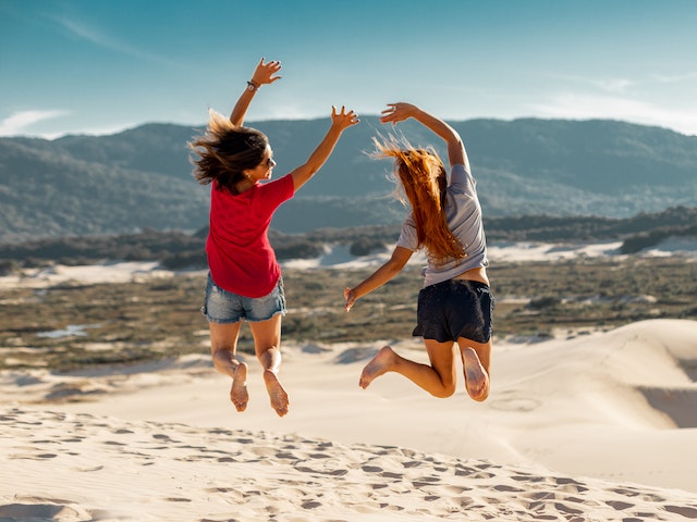 Tweens springen Schüsse