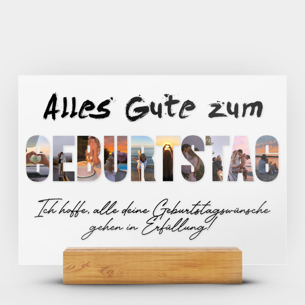 Personalisierte Transparente Plakette Alles Gute Zum Geburtstag