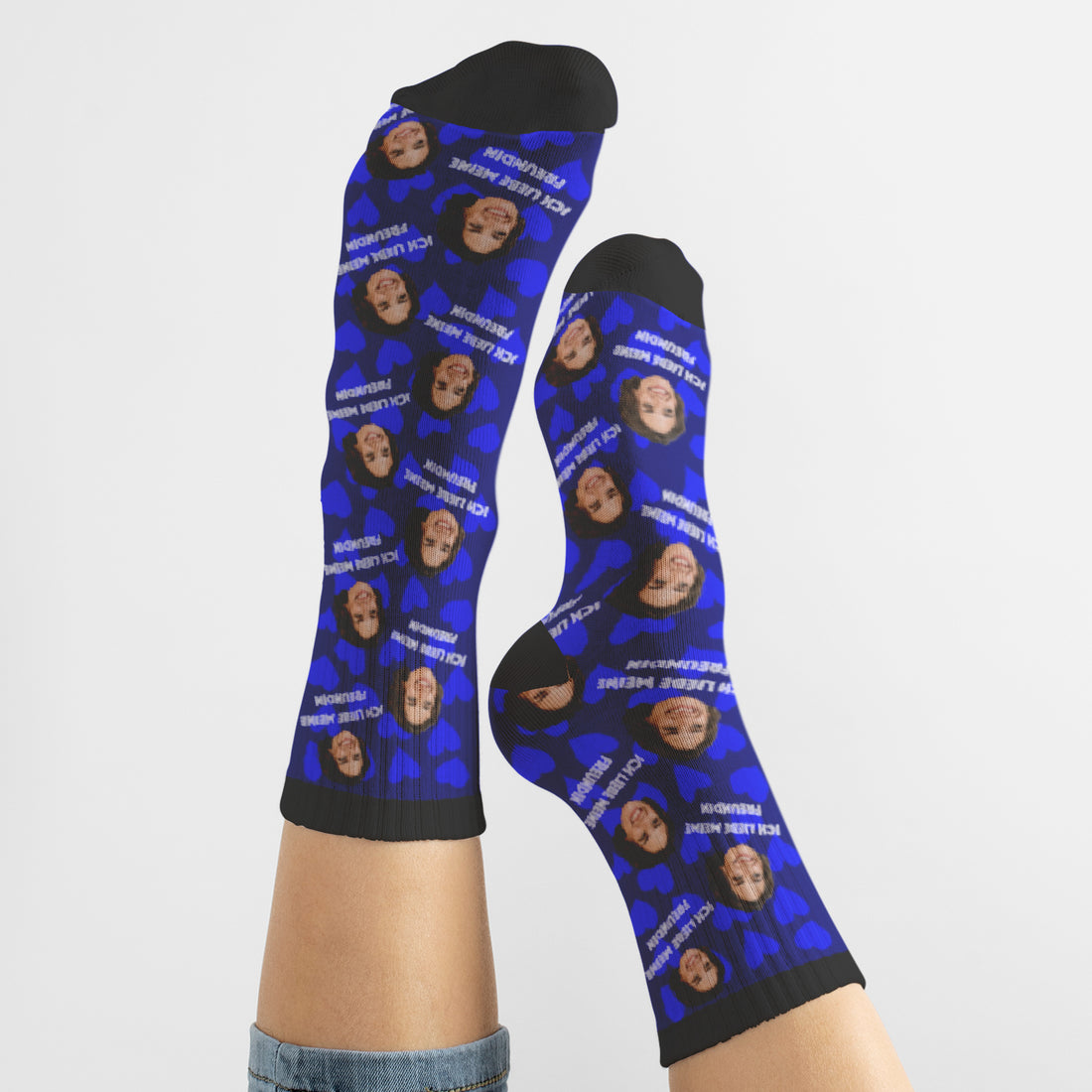 Personalisierte Socken mit Gesicht Freundin