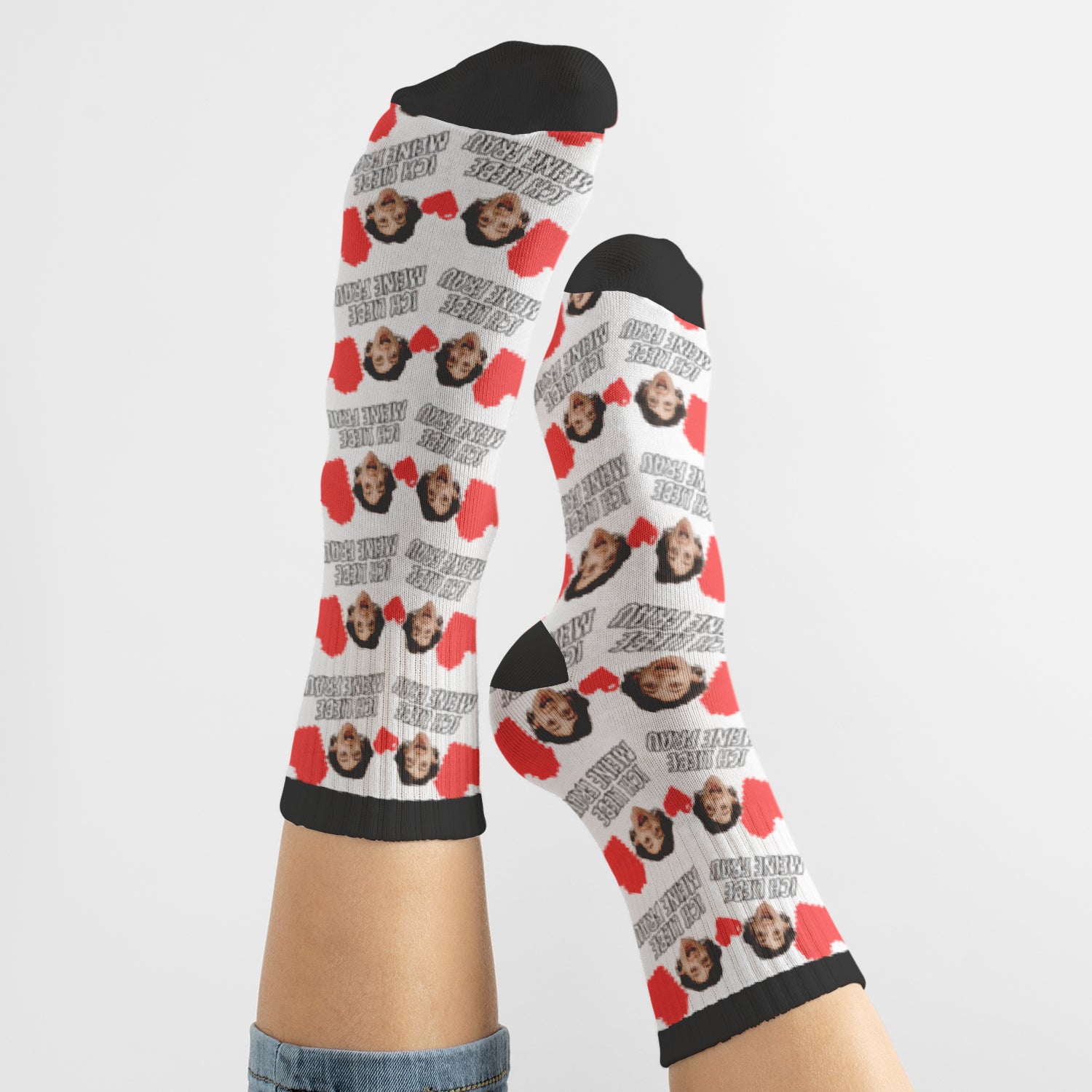 Personalisierte Socken mit Gesicht Ehefrau