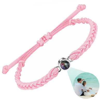Personalisiertes Seil Armband mit Foto Projektion