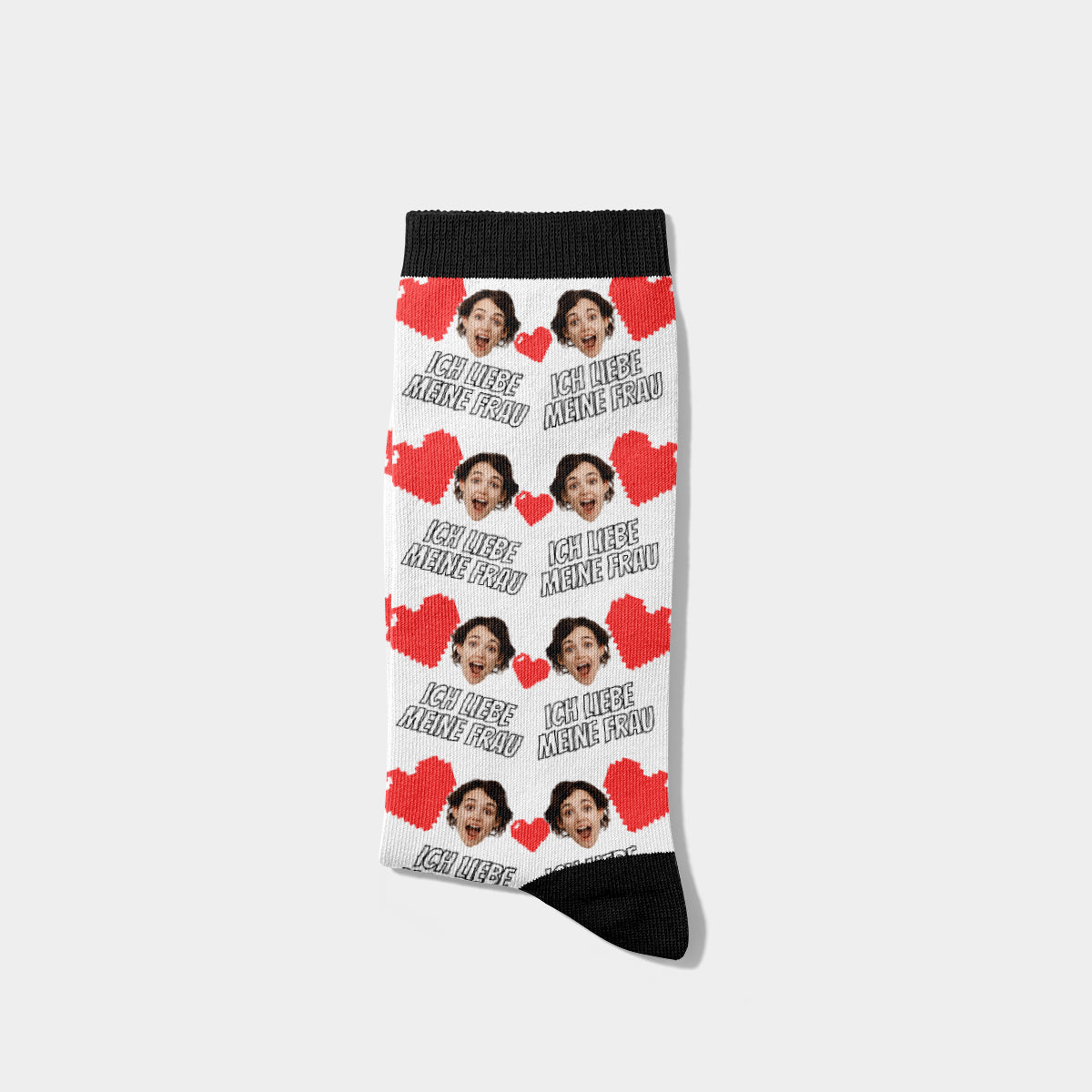 Personalisierte Socken mit Gesicht Ehefrau