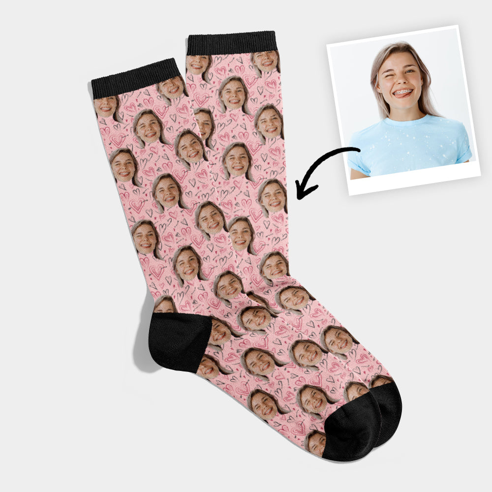 Personalisierte Socken mit Gesicht