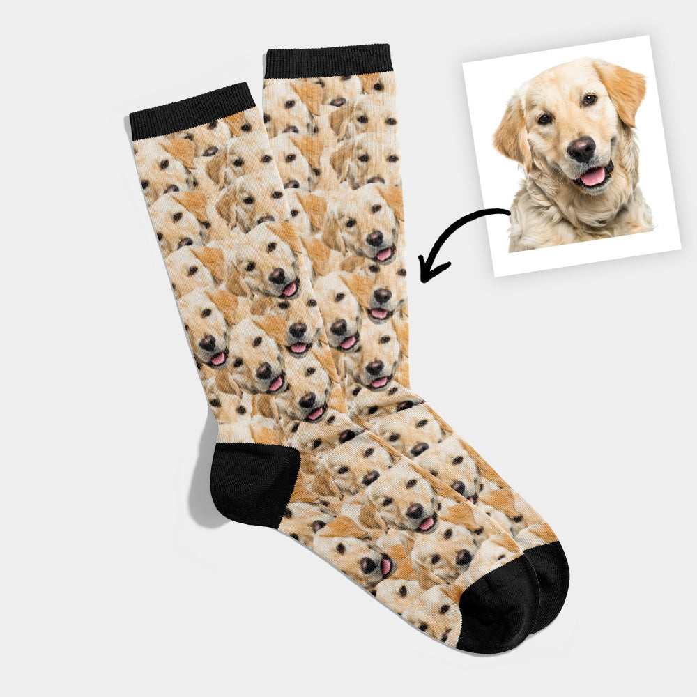 Personalisierte Socken mit Vielen Haustier Gesichtern