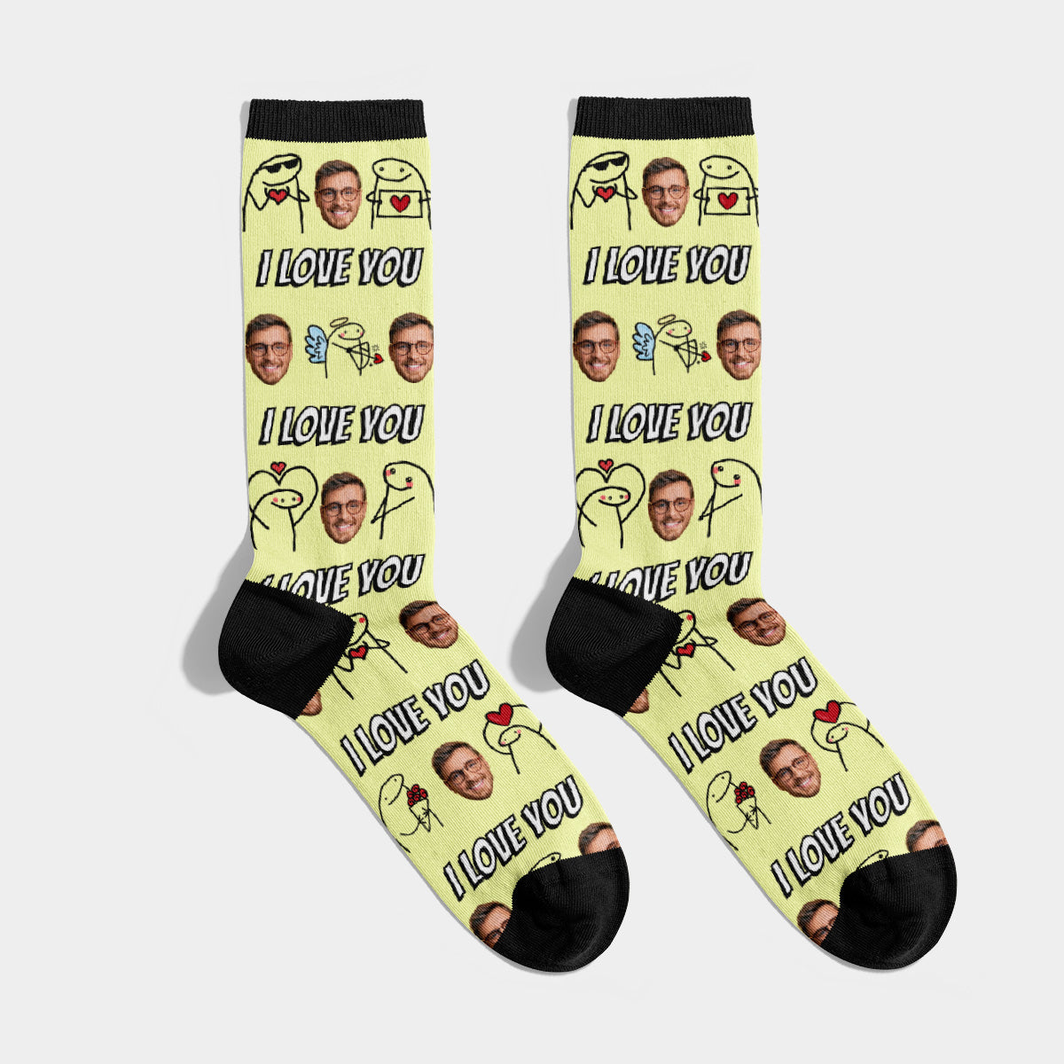Personalisierte Ich liebe Dich Socken