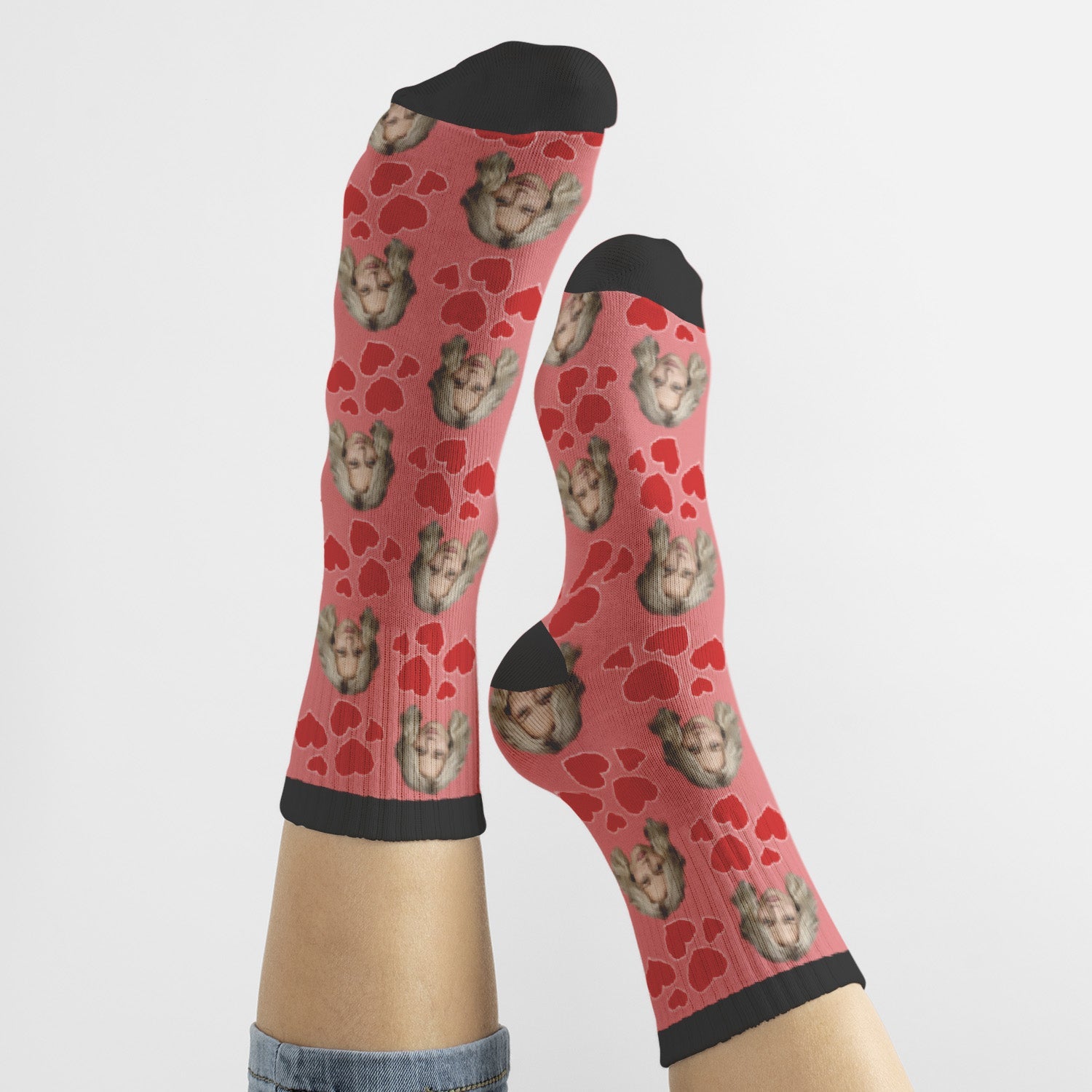 Personalisierte Valentinstag Socken