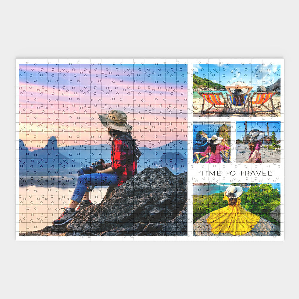 Personalisierte Puzzle mit Reise Collage mit Fotos