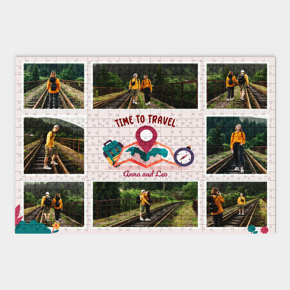 Personalisierte Puzzle Abenteuer Collage mit Fotos