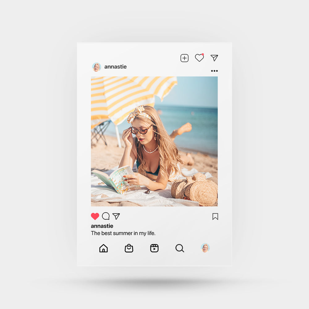 Personalisierte Instagram Transparente Plakette Mit Foto