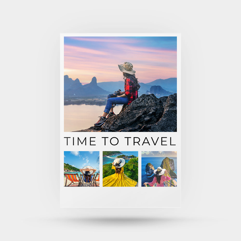 Personalisierte Reise-Collage Transparente Plakette Mit Foto