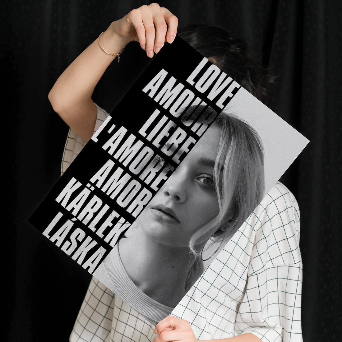 Personalisiertes Poster Liebe Sprachen Mit Foto
