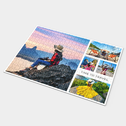 Personalisierte Puzzle mit Reise Collage mit Fotos