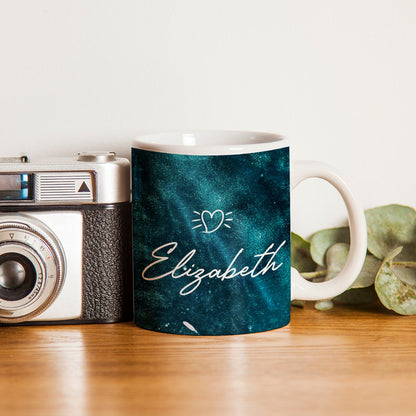 Personalisierte Aqua Marmor Tasse