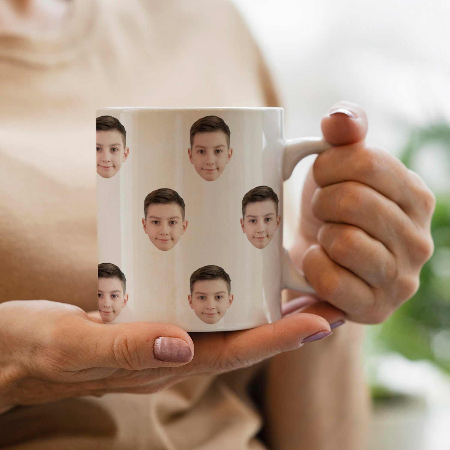 Personalisierte Tasse Gesichter