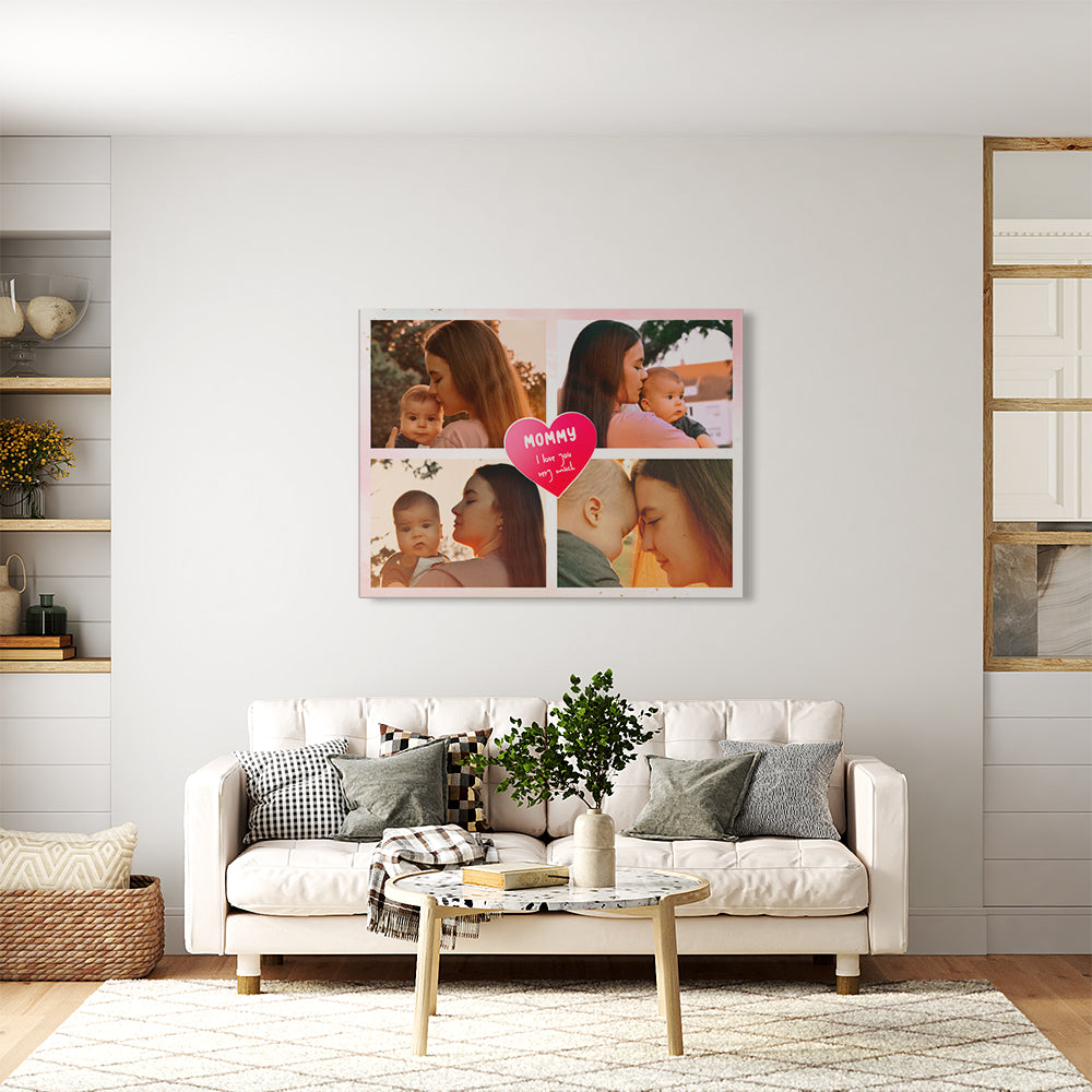 Personalisierte Leinwand Mama Collage mit Fotos