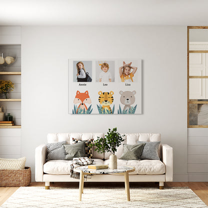 Personalisierte Leinwand Kinder Collage