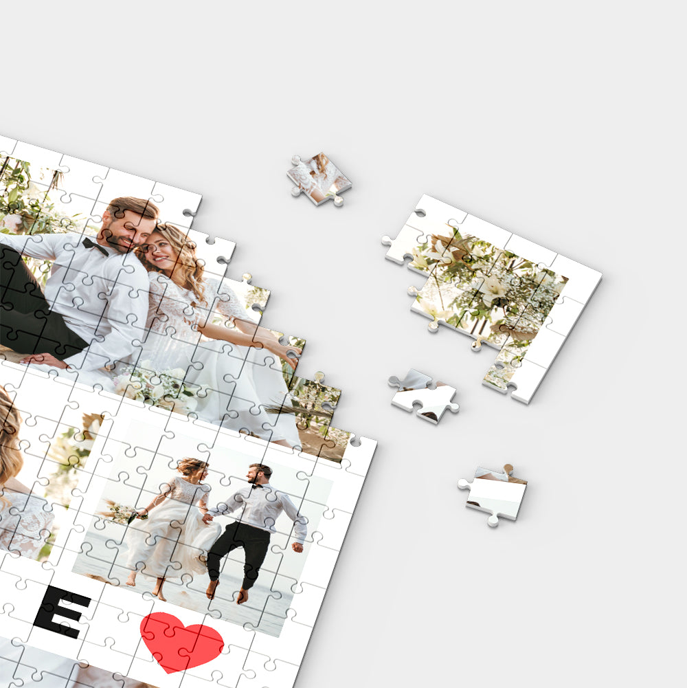 Personalisierte Puzzle Liebes Collage mit Fotos