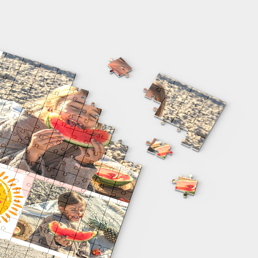 Personalisierte Puzzle Verspielte Collage mit Fotos