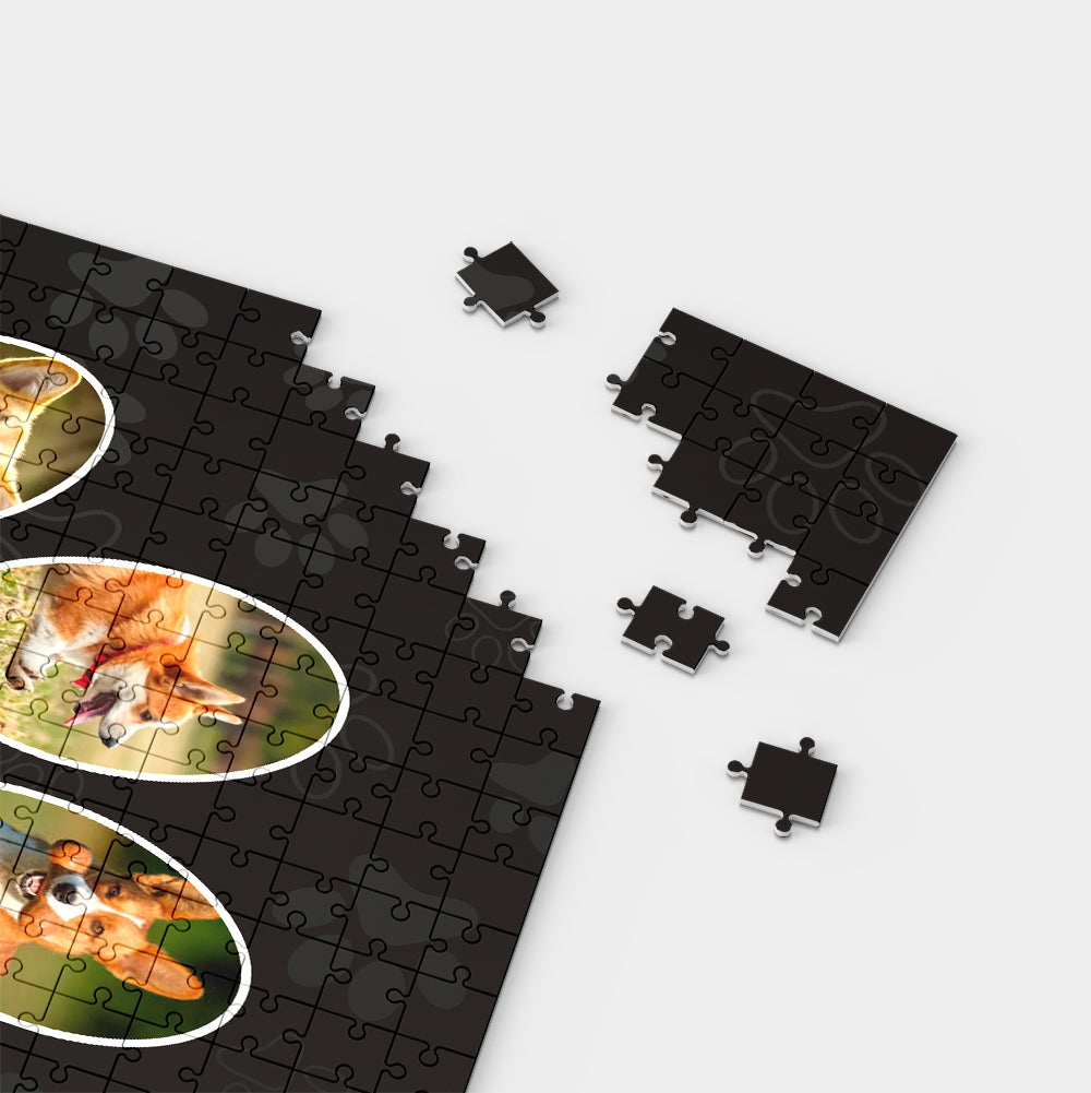 Personalisierte Puzzle Hundebein mit Foto