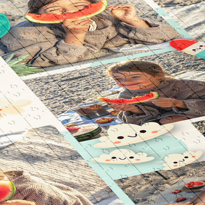 Personalisierte Puzzle Verspielte Collage mit Fotos