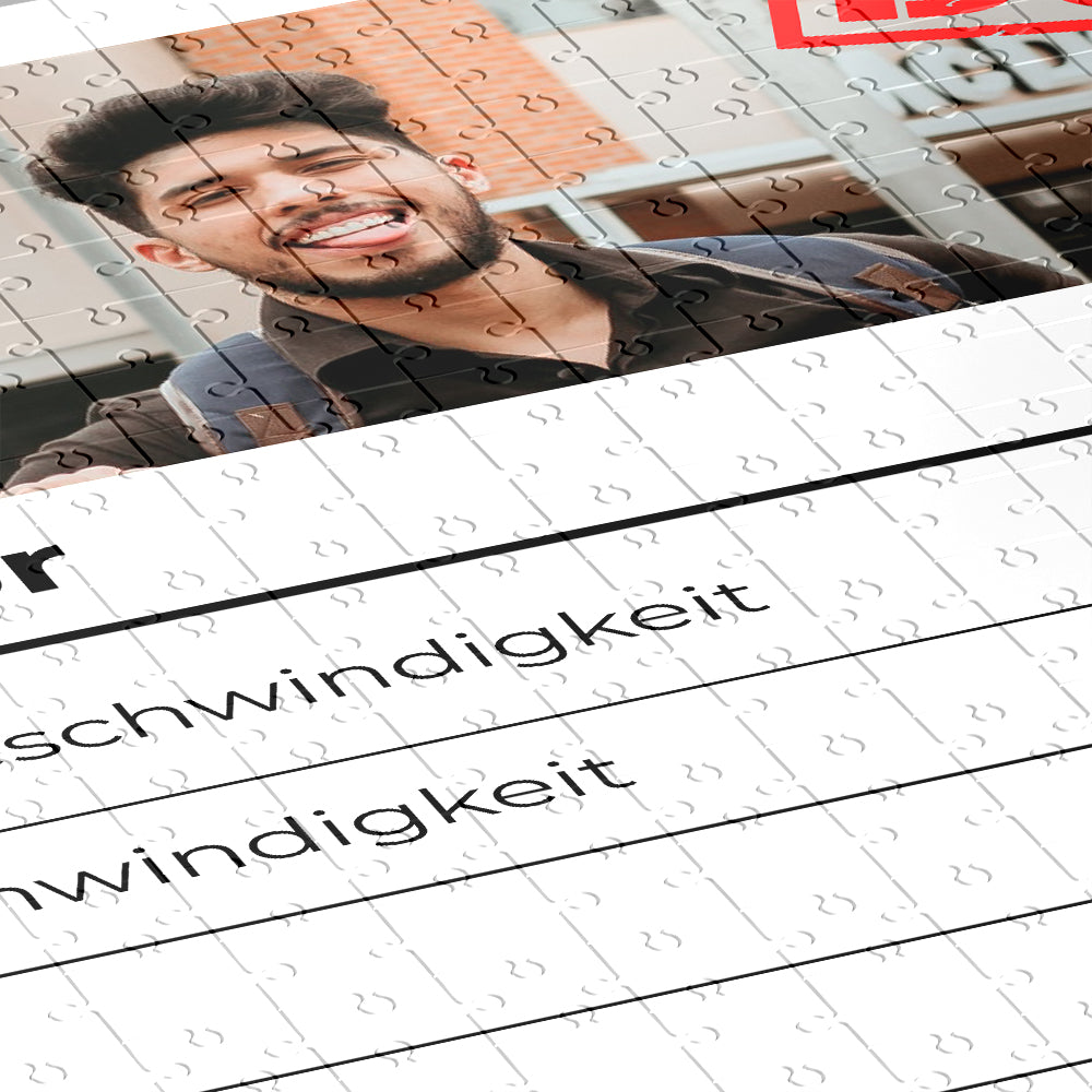 Personalisierte Puzzle im Radarkameras Stil mit Foto