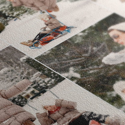 Personalisierte Leinwand mit Gitternetz Fotocollage