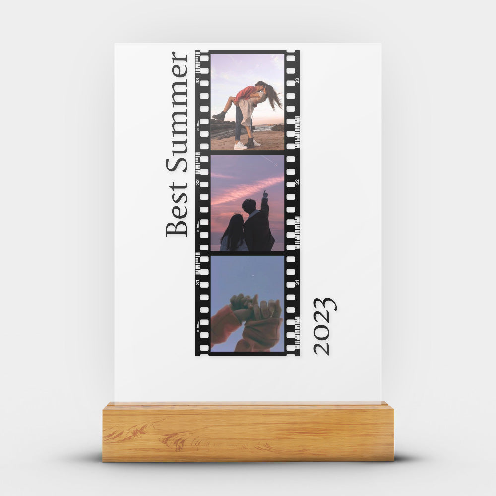 Personalisierte Foto Film Transparent Plakette Mit Fotos