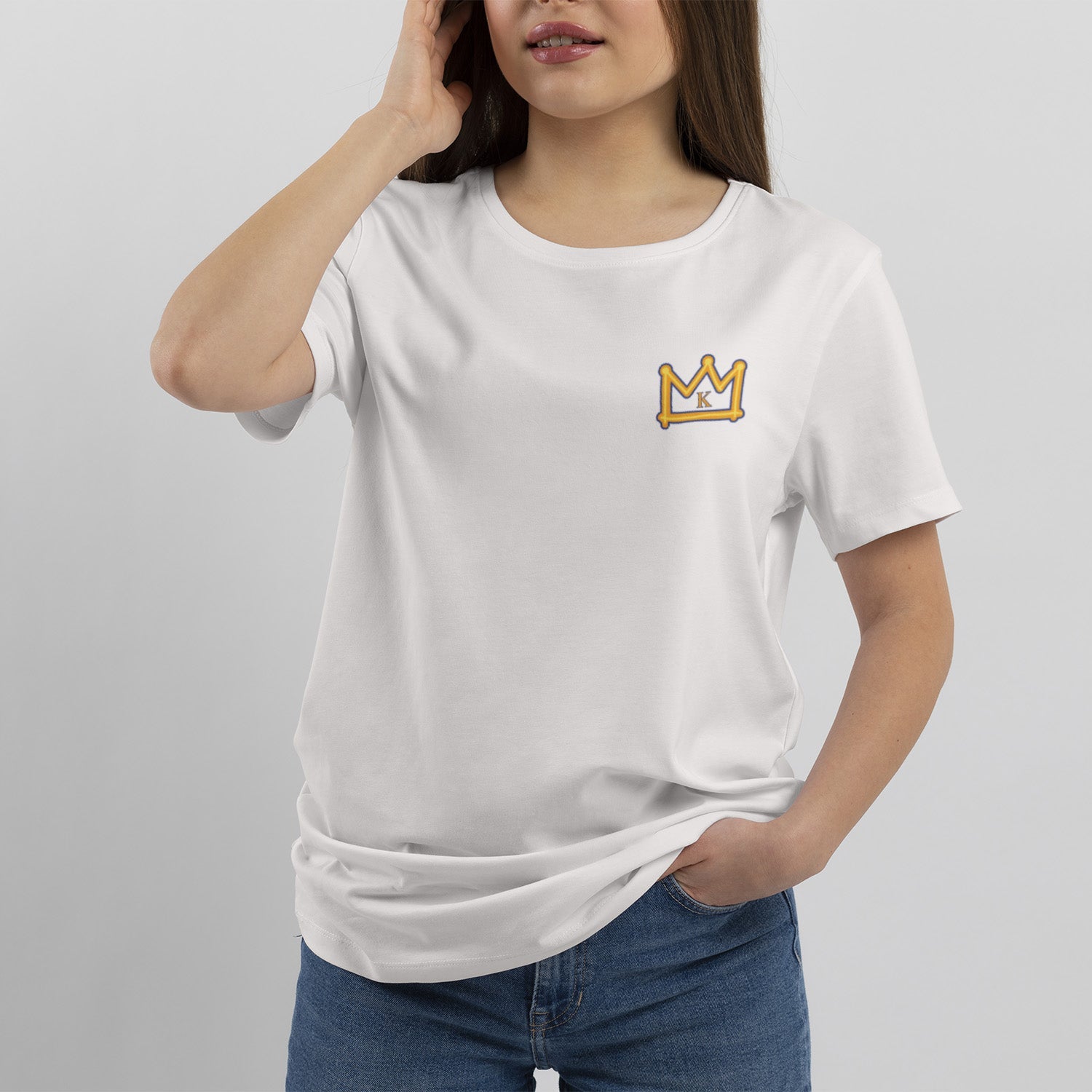 Personalisiertes T-Shirt Krone Mit Initial