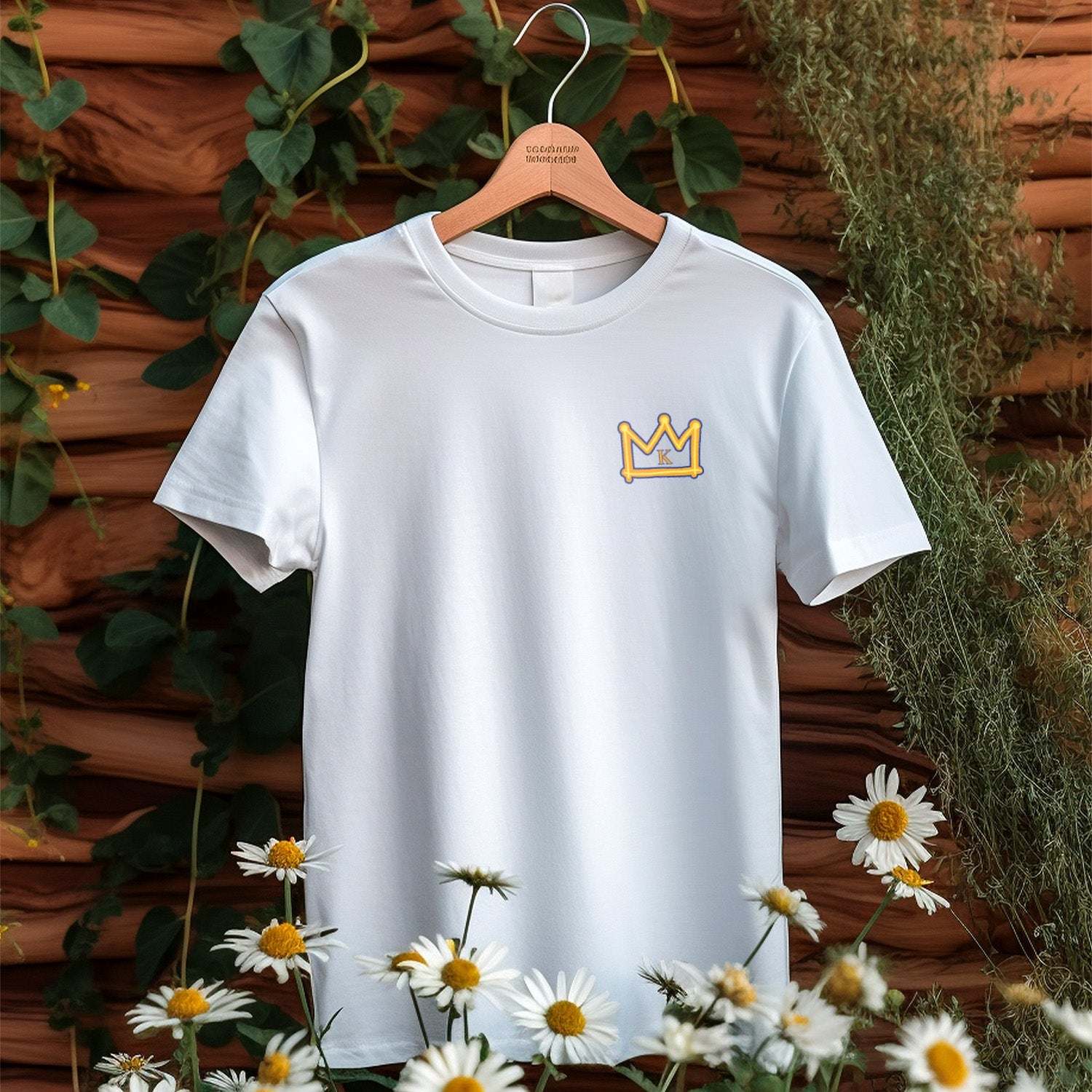 Personalisiertes T-Shirt Krone Mit Initial