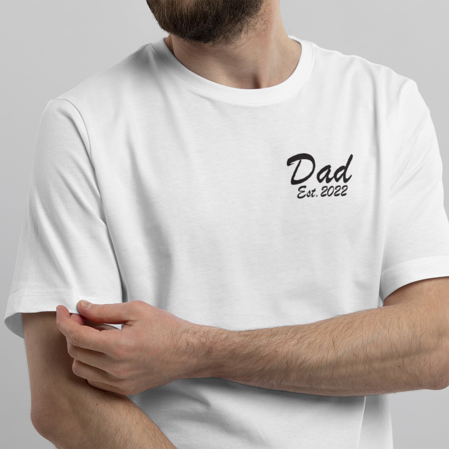 Personalisiertes T-Shirt Dad Est. Mit Geburtsjahr