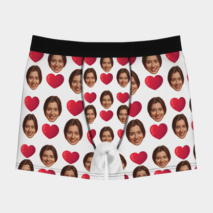 Personalisierte Boxershorts Für Männer Mit Herz Und Foto