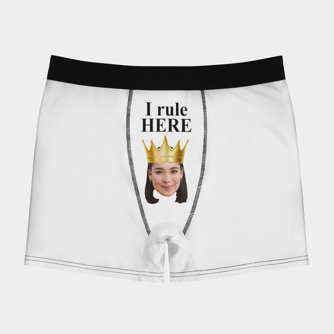 Personalisierte Boxershorts Für Männer I Rule Here Mit Foto