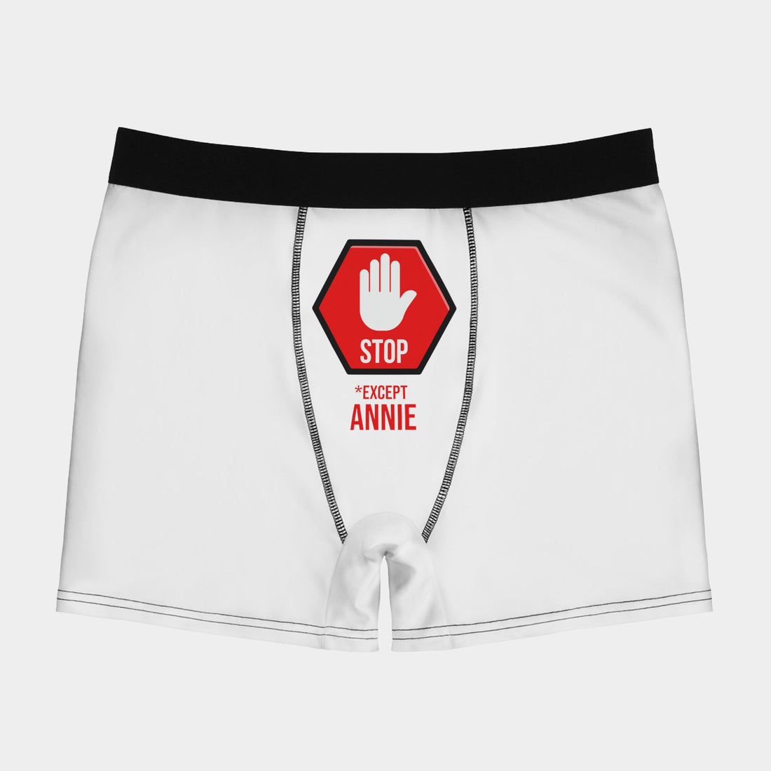 Personalisierte Boxershorts Für Männer Stopschild Mit Name
