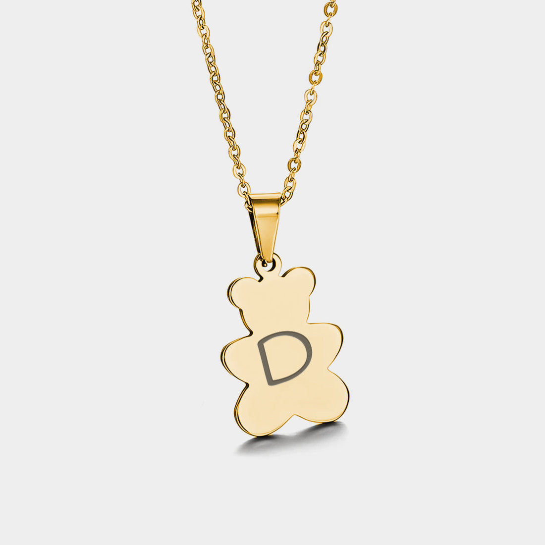 Personalisierte Teddybär Halskette mit Initial