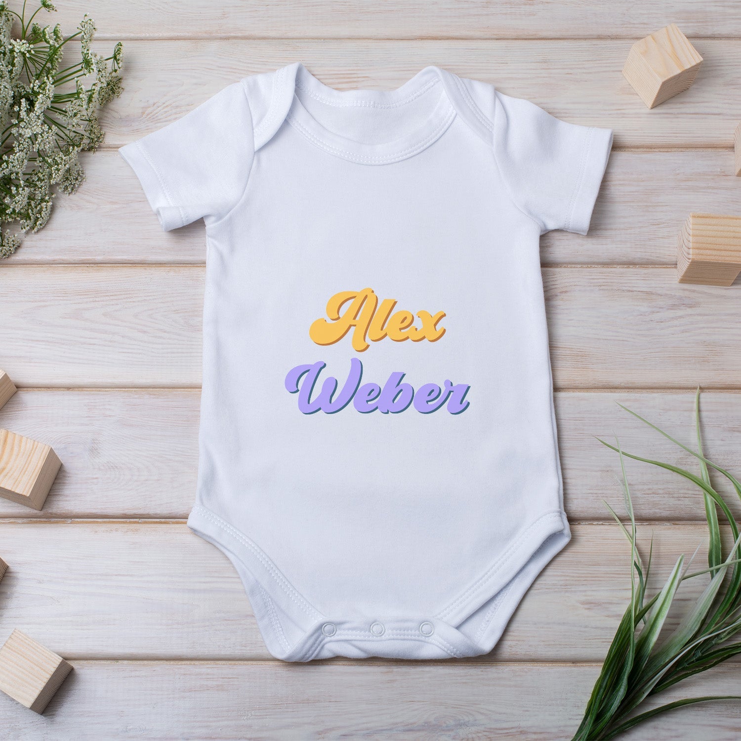 Personalisierter Baby Body Strampler Mit Name