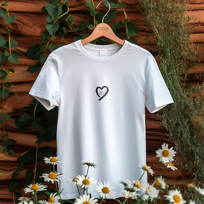 Personalisiertes T-Shirt Herz Mit Initial
