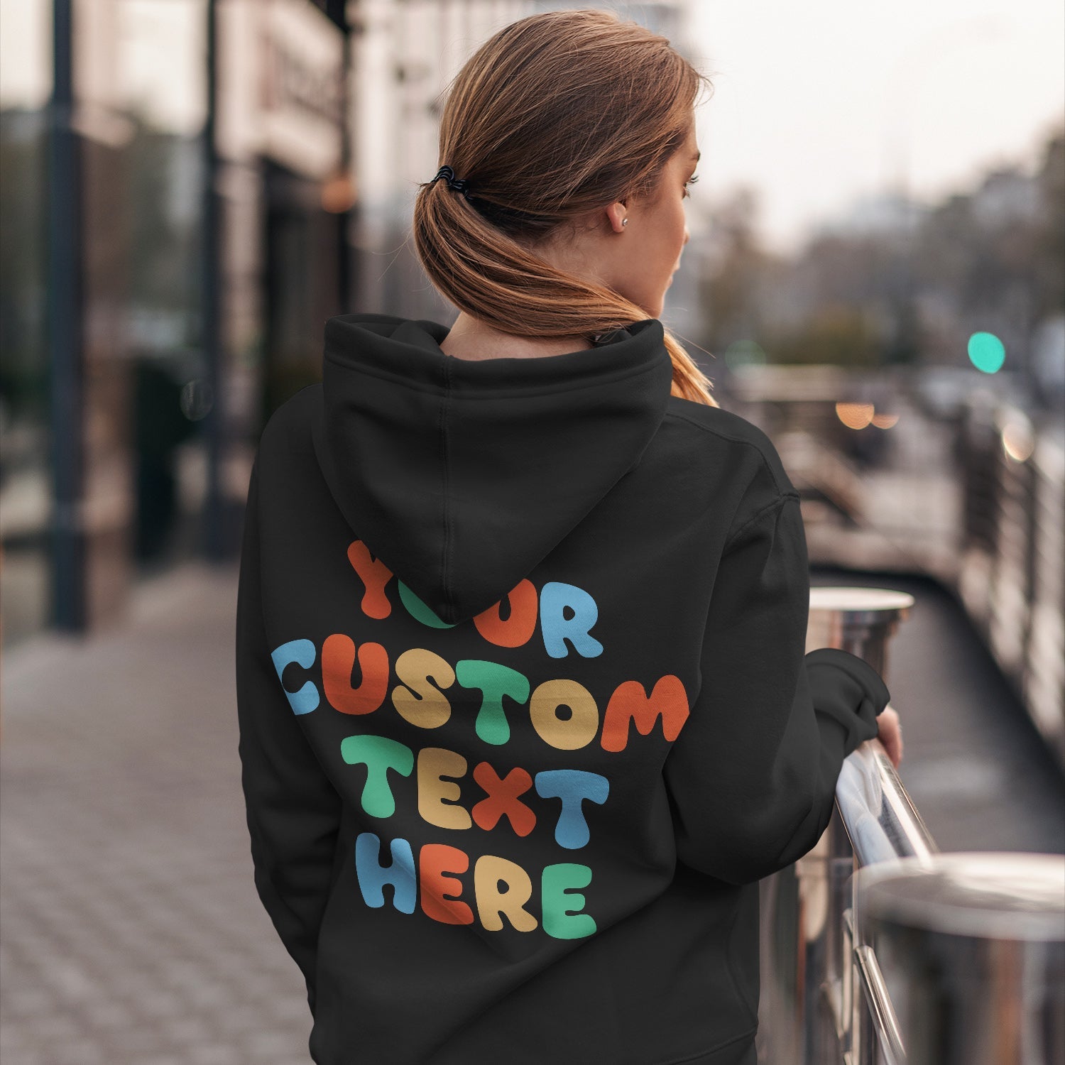 Personalisierter Hoodie Pullover Cartoon Stil Mit Eigenem Text