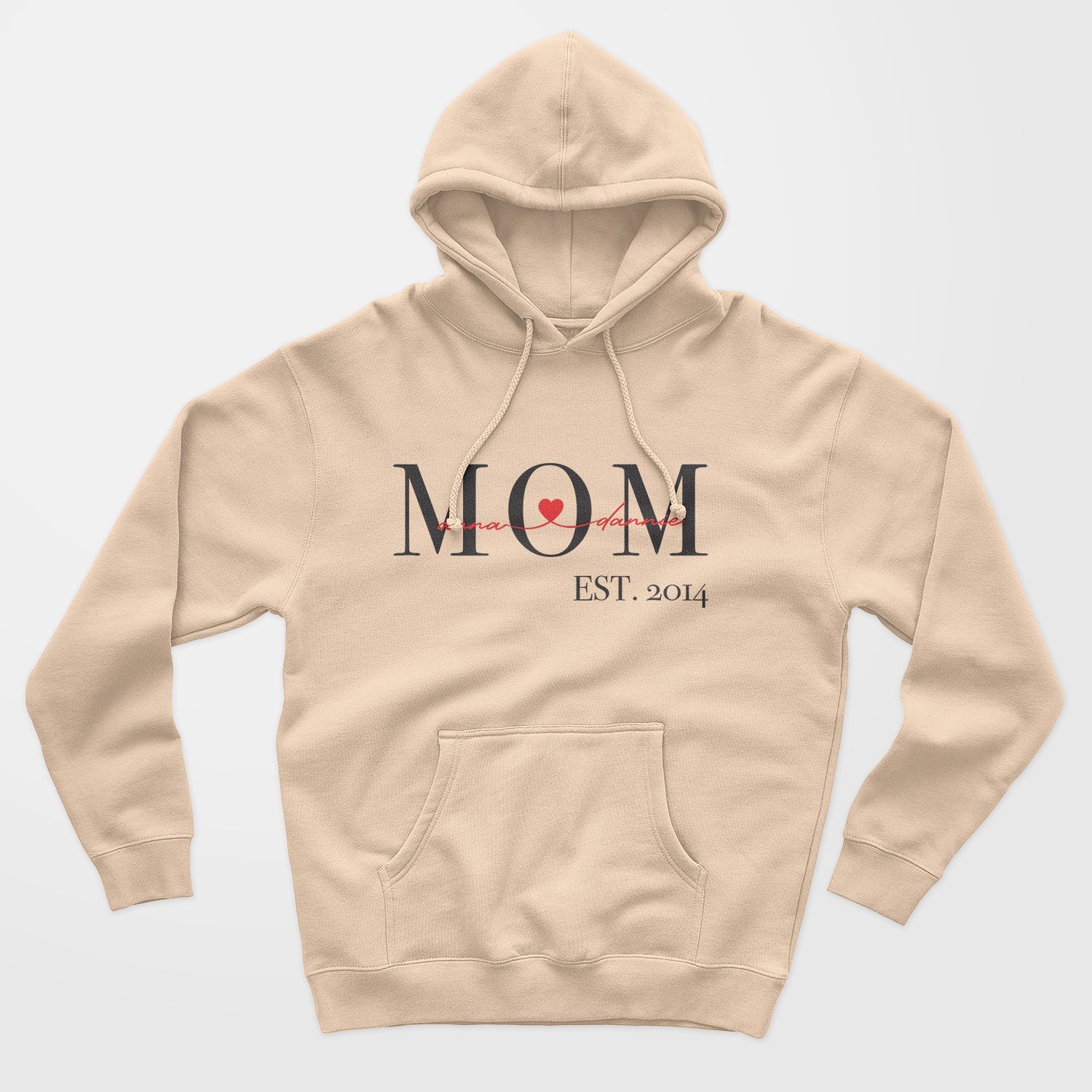 Personalisierter Hoodie Pullover Mom Est. Mit Kindername