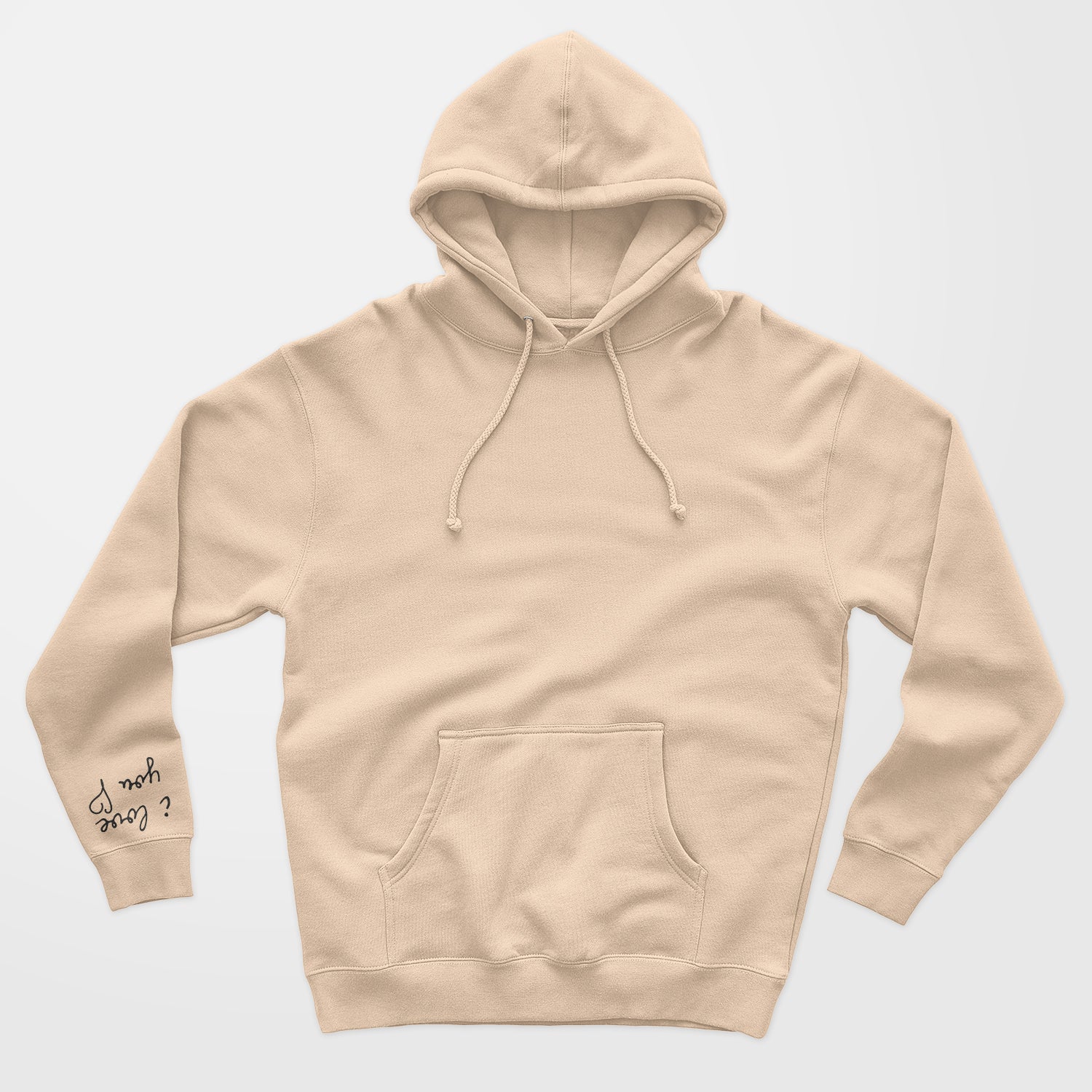 Personalisierter Hoodie Pullover Mit Handgeschriebener Stickerei