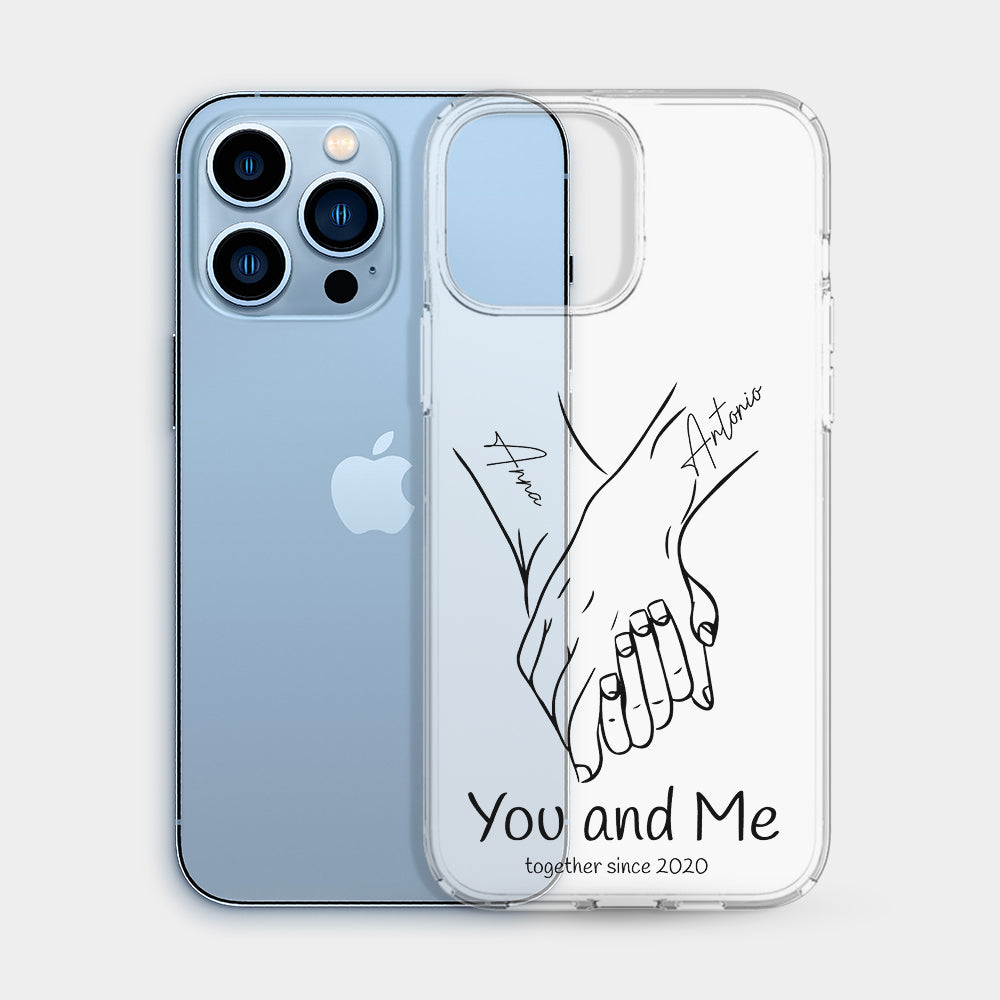Personalisierte iPhone Hülle Line Art Kunst