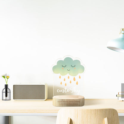 Personalisiertes LED Nachtlicht Kinder Lampe Wolke Mit Vorname