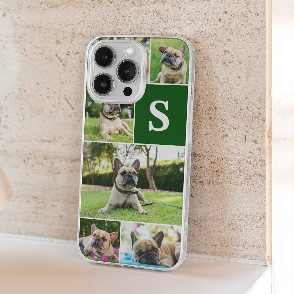 Personalisierte iPhone Hülle Foto Collage Mit Initialen