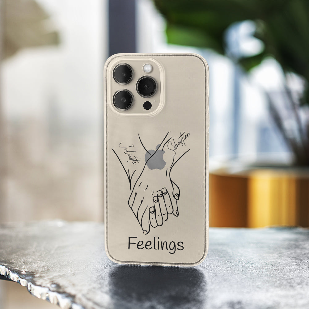 Personalisierte iPhone Hülle Line Art Kunst